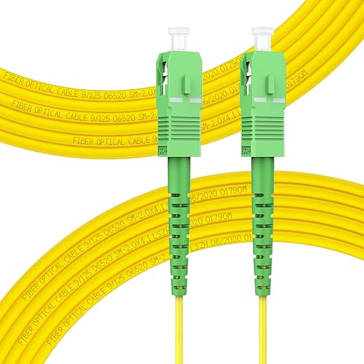 FLYPROFiber- 10m/33ft SC/APC to SC/APC Optic Fiber Cable, OS2 Single Mode Fiber by FLYPROFiber