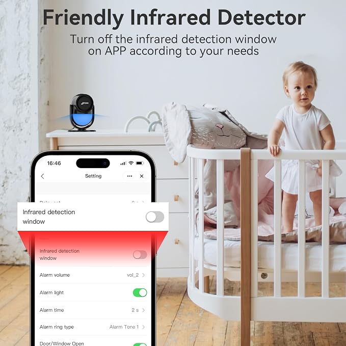 CPVAN WiFi Motion Sensor Alarm, 125dB Smart PIR Motion Detector - Image 4