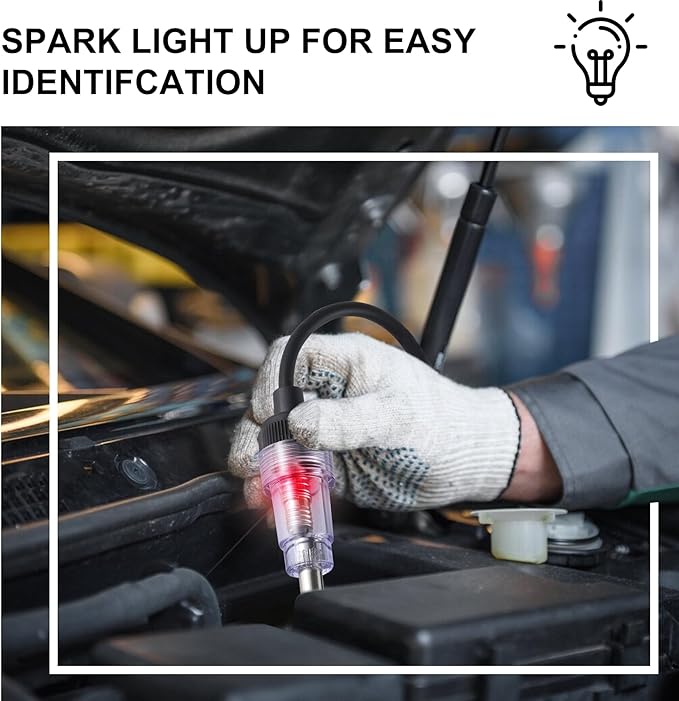 SINGARO Inline Spark Plug Tester, Plug-in Engine Ignition Tester, Car Exterior - Image 6