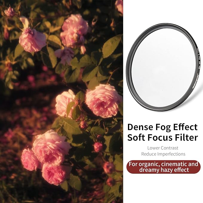 Walking Way 67MM White Pro Mist Diffusion Lens Filter, Dreamy Fog & Soft Glow - Image 2