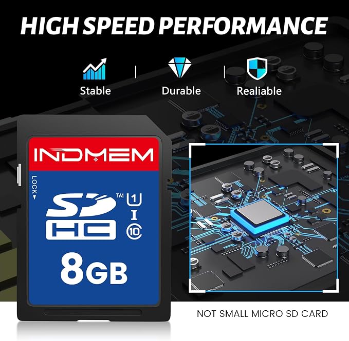 SD Card 8GB, 8 Packs Class 10 8GB Flash Memory Card MLC Standard Secure Digital - Image 3