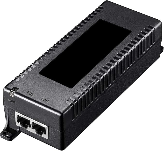 Gigabit PoE+ Injector Adapter - 30W 48V Power Over Ethernet Plus - 802.3af/at by PLUSPOE