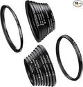 K&F CONCEPT 18 Pieces Filter Ring Adapter Set, Camera Lens Filter Metal by KFCONCEPT