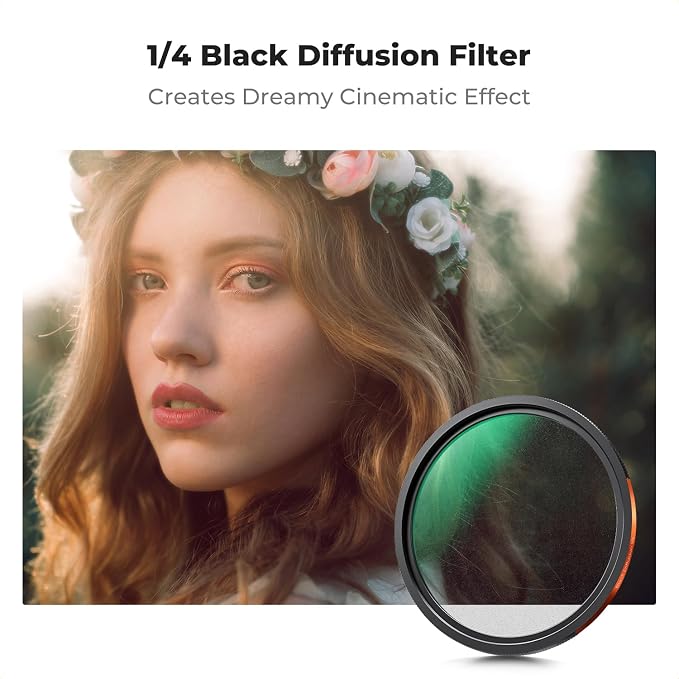 K&F CONCEPT 55mm Magnetic 1s Swap 5-Pack: CPL + VND2-32 + Black Diffusion 1/4 + - Image 6