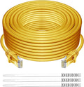 Adoreen Cat 6 Ethernet Cable 150 Ft-Yellow, Outdoor & Indoor Snagless Long by Adoreen