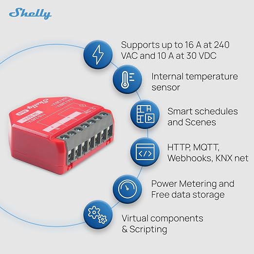 Shelly 1PM Gen4 | Wi-Fi, Matter Smart Relay Switch - Image 5