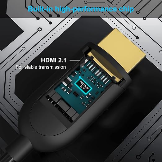 10K 8K HDMI 2.1 Cable Fiber Optic 50ft, 48Gbps Ultra High Speed HDMI Cable - Image 2