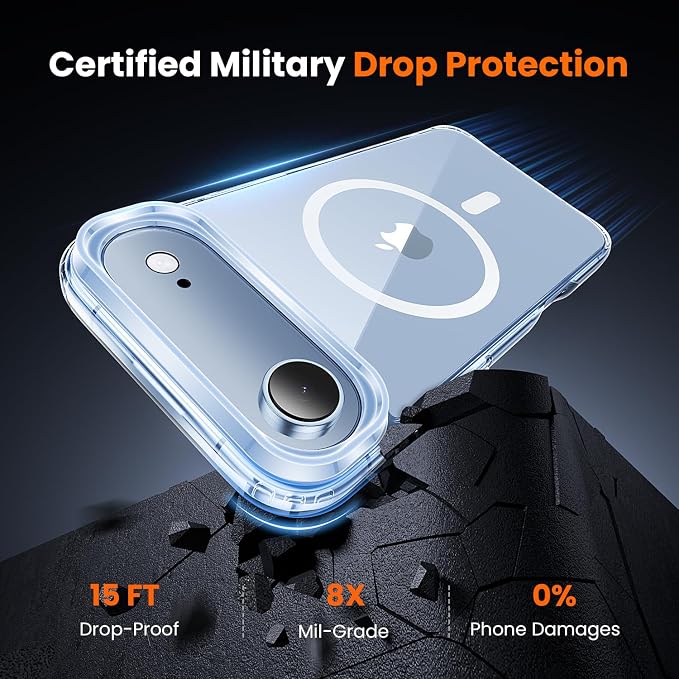 toushion 3 in 1 for iPhone Air Case Clear, Fits MagSafe, Not Yellowing - Image 3