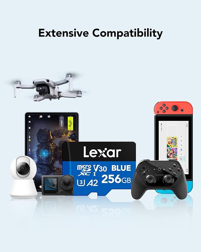 Lexar 256GB 2 Pack Blue Micro SD Card Up to 160MB/s, microSDXC UHS-I Memory Card - Image 7