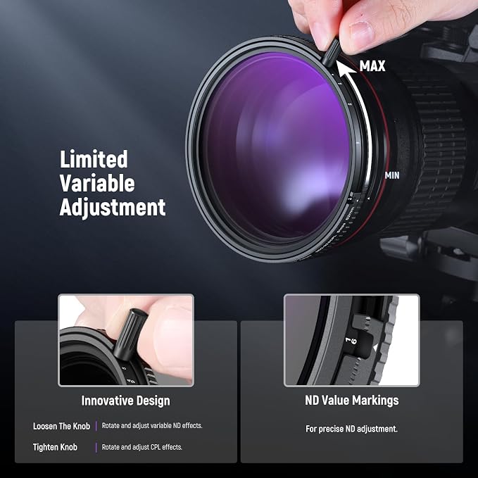 NEEWER True Colors 82mm Variable ND2-32 & CPL - Image 9