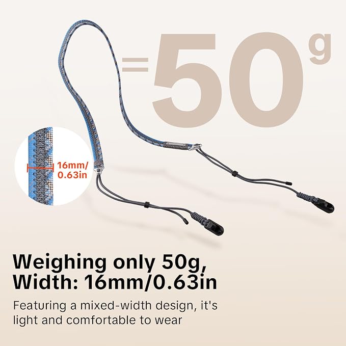 PGYTECH Camera Shoulder Strap Slim Trendy Style, Quick Release Braided Rope - Image 5