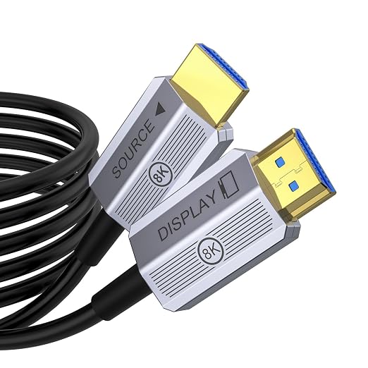 8K Fiber Optic HDMI Cable 75ft, 48Gbps Long HDMI 2.1 Cable 8K@60Hz/4K@120Hz by Fibopitcal