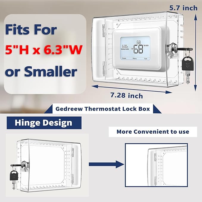 Gedreew Large Thermostat Lock Box Cover - Image 2