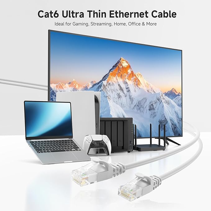 Cable Matters 10Gbps 5-Pack Snagless Cat 6 Ethernet Cable - 5ft - Image 2