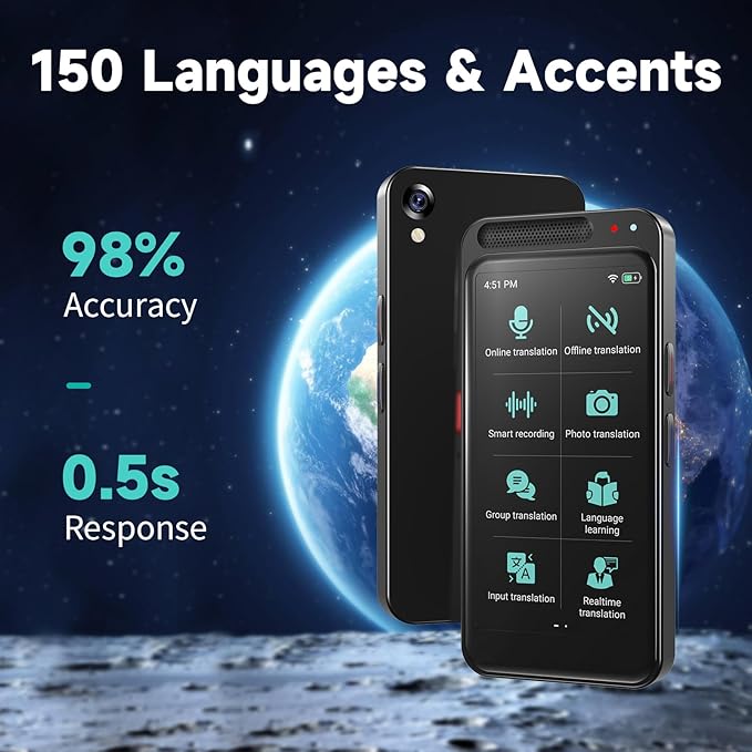 Language Translator Device No WiFi Needed, 150+ Languages Translation in Real - Image 2