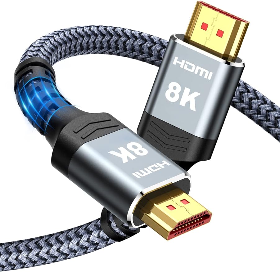 Highwings 8K@60 HDMI Cable 10FT/3M, 48Gbps 2.1 High Speed HDMI Braided Nylon by Highwings
