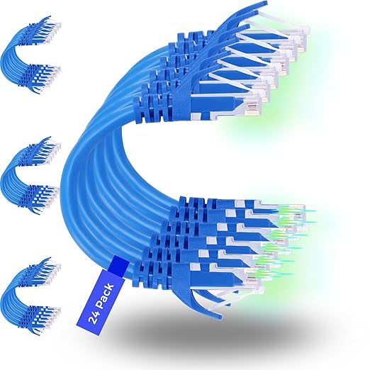 Rapink Patch Cables Cat6 0.5ft, Ethernet Patch Cable 10G, Cat 6 Patch Cable by Rapink