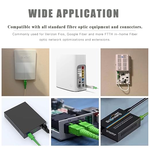 10Pack - 10m SC/APC to SC/APC Fiber Optic Internet Cable, Armored Single Mode - Image 3