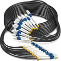 30 Meters 12 Core Industrial TPU LC to LC Outdoor Armored Fiber Optic Cable by YUTIANHOME
