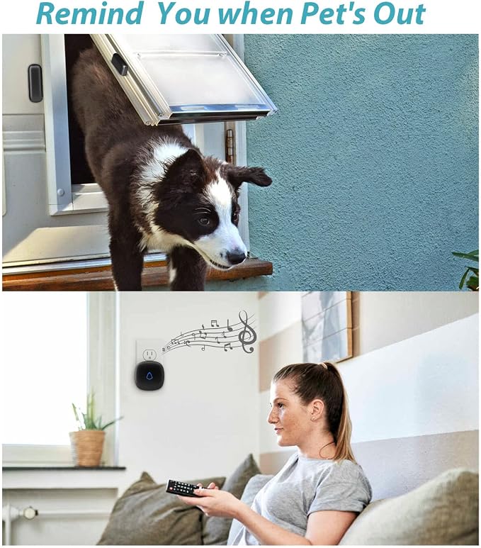 METAK Door Chime, Wireless Door Open Contact Sensor Alarm - Image 5