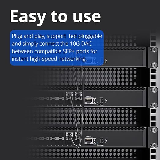 ipolex [Dark Blue 10G SFP+ Twinax Cable, Direct Attach Copper Passive Cable - Image 2