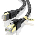 Cat 8 Ethernet Cable 50FT, High-Speed Braided Internet Cable Network Cord by CABNEER