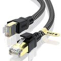 Cat 8 Ethernet Cable 95FT, High-Speed Braided Internet Cable Network Cord by CABNEER