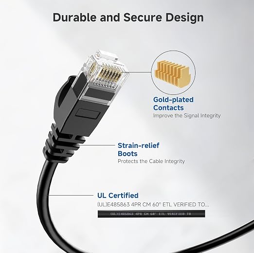Cable Matters 10Gbps Snagless Cat 6 Ethernet Cable - 20ft - Image 5