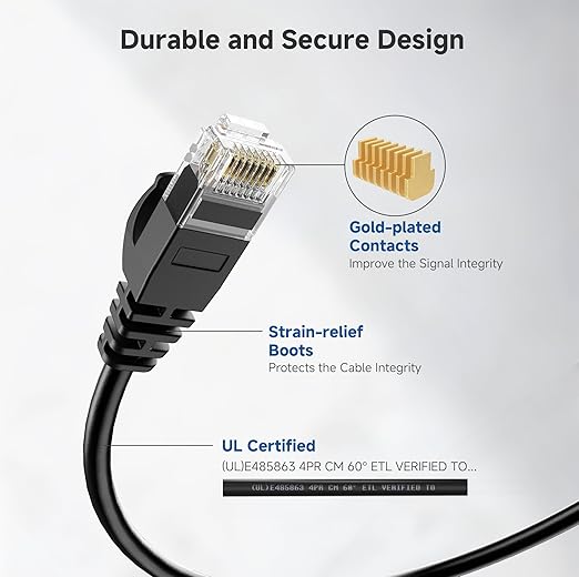 Cable Matters 10Gbps Snagless Short Cat 6 Ethernet Cable - 3ft - Image 5