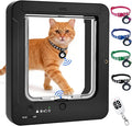 Smart Cat Door with 4 Collar Sensor Key, RFID Electronic Cat Door Collar by CUIBIRD