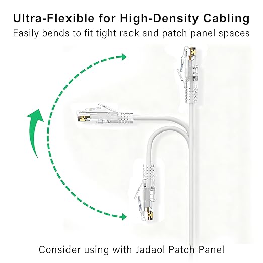 Jadaol UL Listed Patch Cables Cat 6a / Cat 6 2 ft 24-Pack, 10Gbps 550MHz Slim - Image 2