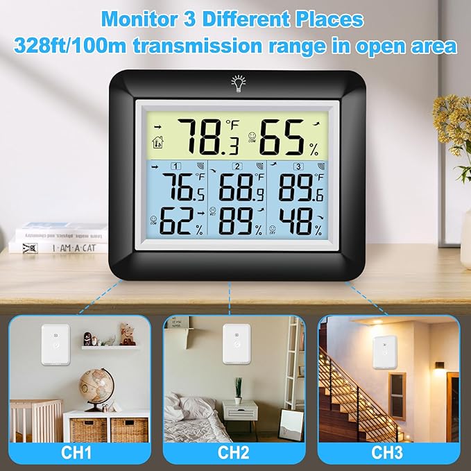 Urageuxy Wireless Indoor Outdoor Thermometer - Image 4