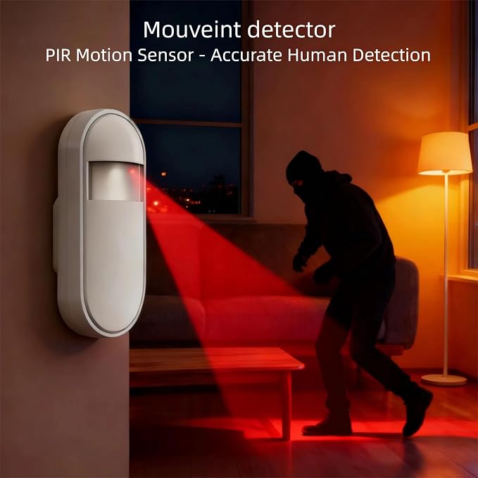 XUK Wireless Home Security System, 4G/GSM/Wi-Fi Smart Alarm Kit, Compatible - Image 5