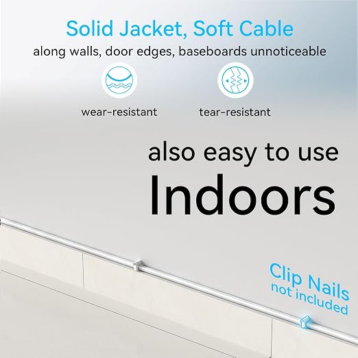 Cat6a Ethernet Cable Slim 150ft Outdoor&Indoor, 28AWG Pure Copper Cat6 Internet - Image 3