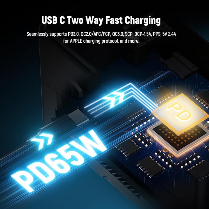 NEEWER Mini V Mount Battery, 6800mAh 99Wh V Lock Battery, PD65W Fast Charging/D - Image 4