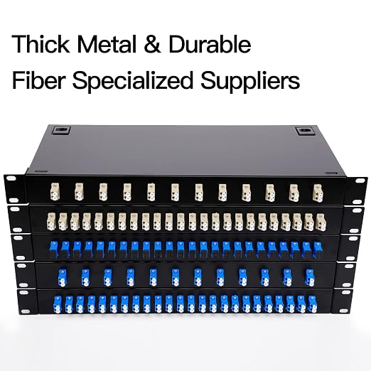24 Duplex 48 Port LC-OS1 Rack Mount Enclosure Box Fiber SingleMode LC-UPC Kit - Image 8