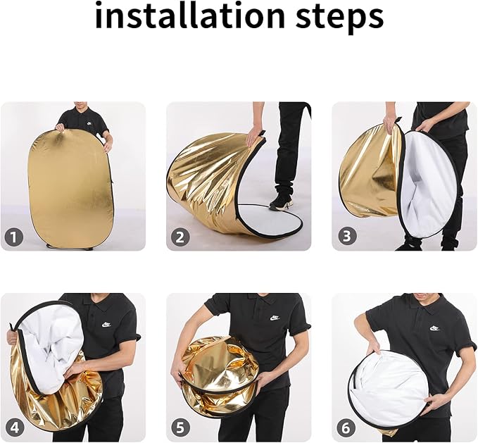 Godox 40"x60"/100x150cm Collapsible Photography Light Reflector, 5-in-1 Oval - Image 5