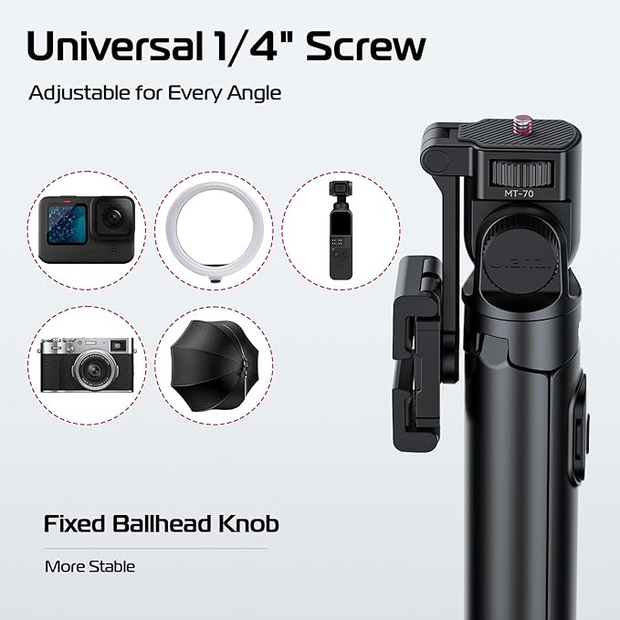 ULANZI MT-70 Extendable Tripod, 360° Rotate Camera Holder - Image 7
