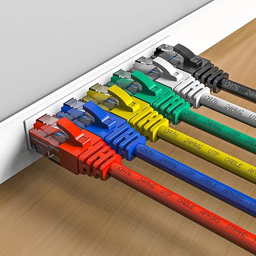 Cat6 Patch Cables 20 Feet, Cat 6 Ethernet Cable, 24AWG CCA, UTP Network Cord - Image 2