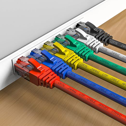 Cat6 Patch Cables 5 Feet, Cat 6 Ethernet Cable, 24AWG CCA Cord, UTP Network - Image 2