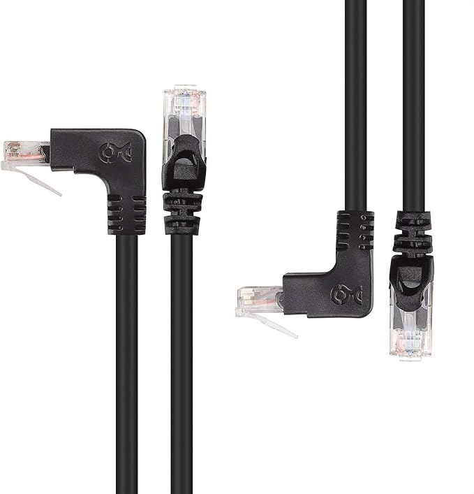 Cable Matters 10Gbps Combo-Pack 90 Degree Cat 6 Ethernet Cable - 3ft by CableMatters