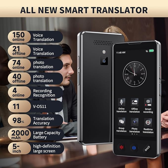 Language Translator Device No WiFi Needed, 2026 Upgraded AI Translator - Image 2