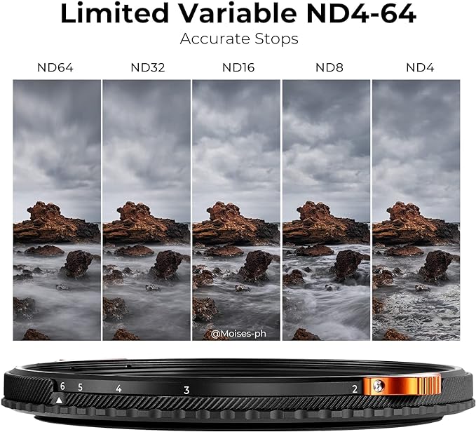 K&F CONCEPT 49mm ND4-64 ND Lens Filter Variable & CPL Polarizers Filter 2-in-1 - Image 4