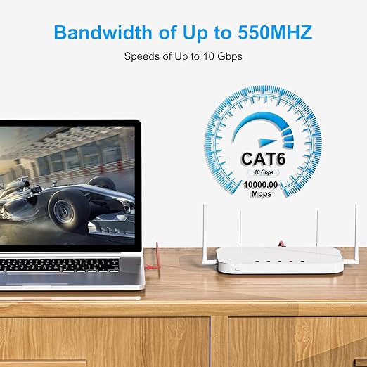 Cat6 Patch Cables 1 Foot, Cat 6 Ethernet Cable, 24AWG CCA Cord, UTP Network - Image 4