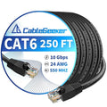 CableGeeker Cat 6 Ethernet Cable 250 ft, High Speed 10Gbps CCA Internet Network by CableGeeker