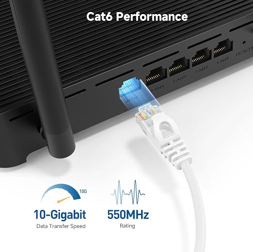 Cable Matters 10Gbps Snagless Short Cat 6 Ethernet Cable - 1ft - Image 3