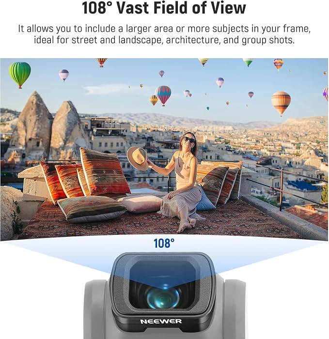 NEEWER Filter Set with 0.75x Wide Angle Lens 108° FOV, Variable ND 2-32 CPL 1/4 - Image 2