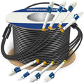 50 Meters 4 Core Industrial TPU LC to LC Outdoor Armored Fiber Optic Cable by YUTIANHOME