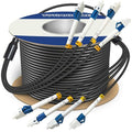 100 Meters 4 Core Industrial TPU LC to LC Outdoor Armored Fiber Optic Cable by YUTIANHOME