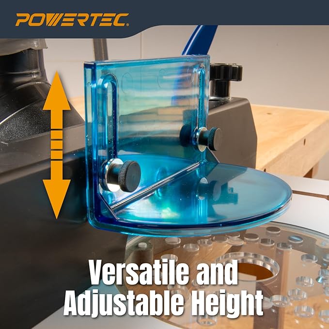 POWERTEC 71538V Adjustable Router Table Bit Guard Kit w/Mounting Hardware - Image 5